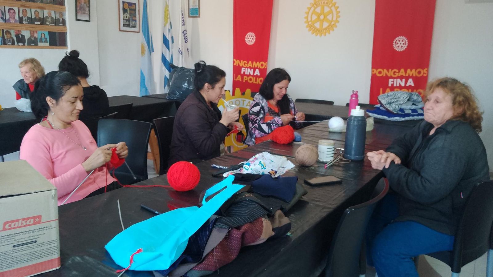 Taller de tejido a dos agujas
